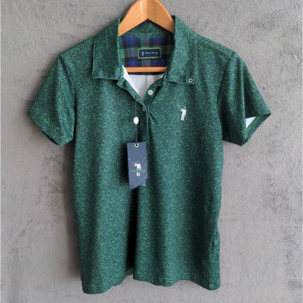 NWT William Murray Polo Top Women's Medium Emerald Green Golf Tennis Pickleball